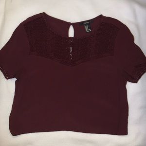 MAROON CROP TOP VERY FORMAL